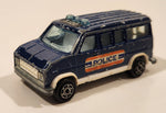 Vintage Majorette No. 279 / 234 Fourgon T-120 Police Van Blue 1/65 Scale Die Cast Toy Car Vehicle Made in France with Opening Rear Doors