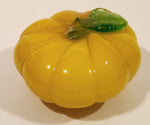 Vintage Art Glass Fruit Yellow Squash 2 1/2" Tall Ornament Has Chip