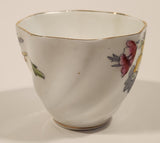 Vintage Rosina Pink Yellow and Grey Flowers Bone China Tea Cup Made in England