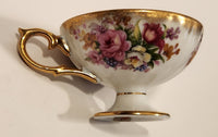 Vintage Shafford Hand Decorated Pink Flowers Gold Trim Bone China Tea Cup Made in Japan