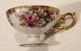Vintage Shafford Hand Decorated Pink Flowers Gold Trim Bone China Tea Cup Made in Japan