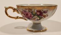 Vintage Shafford Hand Decorated Pink Flowers Gold Trim Bone China Tea Cup Made in Japan