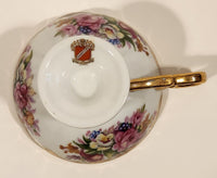 Vintage Shafford Hand Decorated Pink Flowers Gold Trim Bone China Tea Cup Made in Japan