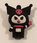 Sanrio Hello Kitty Kuromi 1 3/8" Tall Rubber Toy Figure Keychain Charm