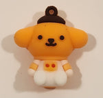 Sanrio Hello Kitty Pompompurin Orange 1 1/4" Tall Rubber Toy Figure Keychain Charm