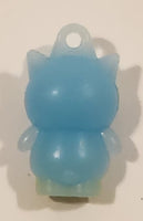 Sanrio Hello Kitty Badtz Maru Light Blue 1" Tall Rubber Toy Figure Keychain Charm