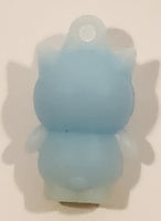Sanrio Hello Kitty Badtz Maru Light Blue 1" Tall Rubber Toy Figure Keychain Charm