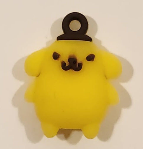 Sanrio Hello Kitty Pompompurin 1" Tall Rubber Toy Figure Keychain Charm