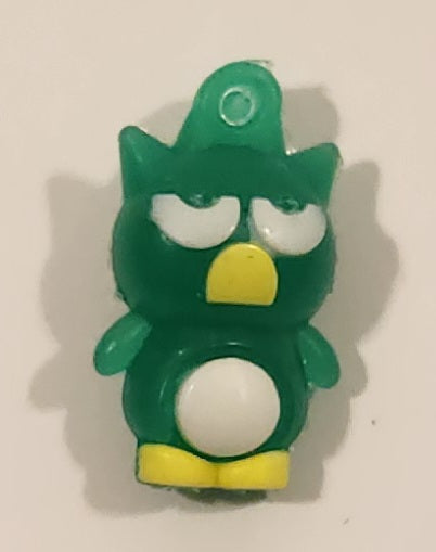 Sanrio Hello Kitty Badtz Maru Green 1" Tall Rubber Toy Figure Keychain Charm