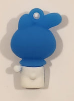 Sanrio My Melody Blue 1 1/4" Tall Rubber Toy Figure Keychain Charm