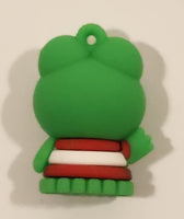 Sanrio Hello Kitty Keroppi 1 1/4" Tall Rubber Toy Figure Keychain Charm