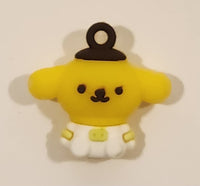 Sanrio Hello Kitty Pompompurin White Clothes 1" Tall Rubber Toy Figure Keychain Charm