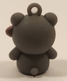 Sanrio Hello Kitty Grey 1 1/8" Tall Rubber Toy Figure Keychain Charm