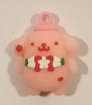 Sanrio Hello Kitty Pompompurin Pink 1 1/4" Tall Rubber Toy Figure Keychain Charm