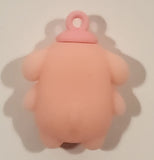 Sanrio Hello Kitty Pompompurin Pink 1 1/4" Tall Rubber Toy Figure Keychain Charm