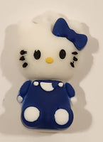 Sanrio Hello Kitty Blue 1 1/2" Tall Rubber Toy Figure Keychain Charm