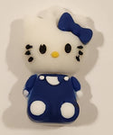 Sanrio Hello Kitty Blue 1 1/2" Tall Rubber Toy Figure Keychain Charm