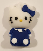 Sanrio Hello Kitty Blue 1 1/2" Tall Rubber Toy Figure Keychain Charm