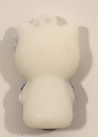 Sanrio Hello Kitty Blue 1 1/2" Tall Rubber Toy Figure Keychain Charm