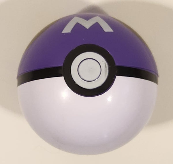 Nintendo Pokemon Pop Action Master Ball Pokeball Purple and White with The Letter M Plastic Toy Ball
