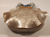 Rare Vintage 1970s TeleConcepts Pearl Oyster Clamshell Shaped Rotary Telephone