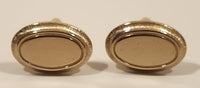 Vintage Anson Oval Shaped Gold Tone Cufflinks