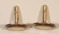Vintage Anson Oval Shaped Gold Tone Cufflinks