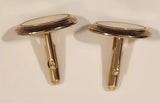 Vintage Anson Oval Shaped Gold Tone Cufflinks