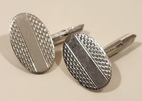 Vintage Danecraft Oval Shaped Sterling Silver Cufflinks