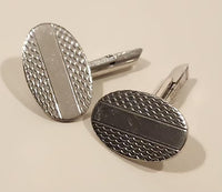Vintage Danecraft Oval Shaped Sterling Silver Cufflinks