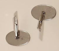 Vintage Danecraft Oval Shaped Sterling Silver Cufflinks