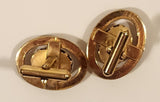 Vintage Purple Amethyst Lucite Oval Shaped Gold Tone Cufflinks