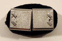 Vintage Swank Gradient Pattern Silver Tone Cufflinks