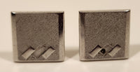 Vintage Swank Gradient Pattern Silver Tone Cufflinks