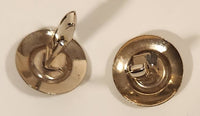 Vintage Black Stone Silver Tone Cufflinks