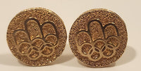 Vintage 1976 Montreal Summer Olympics Gold Tone Cufflinks