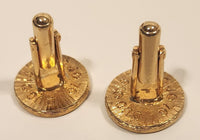 Vintage 1976 Montreal Summer Olympics Gold Tone Cufflinks