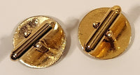 Vintage Knights of Columbus 4th Degree Enamel Gold Tone Cufflinks Set and Tie Stud