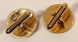 Vintage Knights of Columbus 4th Degree Enamel Gold Tone Cufflinks Set and Tie Stud