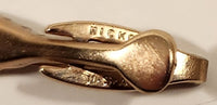 Vintage Hickok U.S.A. Gold Tone Metal Tie Bar Clip with Chain