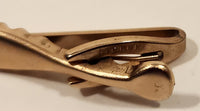 Vintage Hickok U.S.A. Gold Tone Metal Tie Bar Clip with Chain