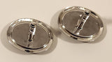 Vintage Mounted Gold Green Mallard Ducks Silver Tone Cufflinks