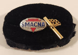 Vintage SMACNA Sheet Metal and Air Conditioning Contractors' National Association Enamel Silver Tone Metal Tie Tack Pin with Chain