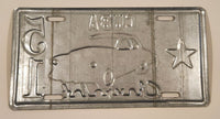 Rare Vintage Cuba 51 Chevrolet Bel Air Red Blue White Flag Embossed Heavy Metal Souvenir Vehicle License Plate Tag
