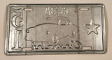 Rare Vintage Cuba 51 Chevrolet Bel Air Red Blue White Flag Embossed Heavy Metal Souvenir Vehicle License Plate Tag