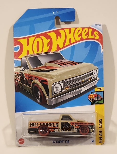 2024 Hot Wheels HW Art Cars '67 Chevy C10 Light Brown Die Cast Toy Car Vehicle New in Package