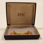 Rare Vintage ECCO Flintlock Dueling Pistol Guns Gold Tone Cufflinks In Case 1392R 1392L