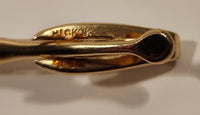 Vintage Hickok USA Spinning Moving Chuck Wagon Wheel Gold Tone Cufflinks and Tie Tack In Fran-Ital Case