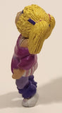 Vintage 1984 OAA Cabbage Patch Kids Girl In Purple Pink Aerobics Workout Clothes 2 1/4" PVC Toy Figure