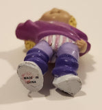 Vintage 1984 OAA Cabbage Patch Kids Girl In Purple Pink Aerobics Workout Clothes 2 1/4" PVC Toy Figure
